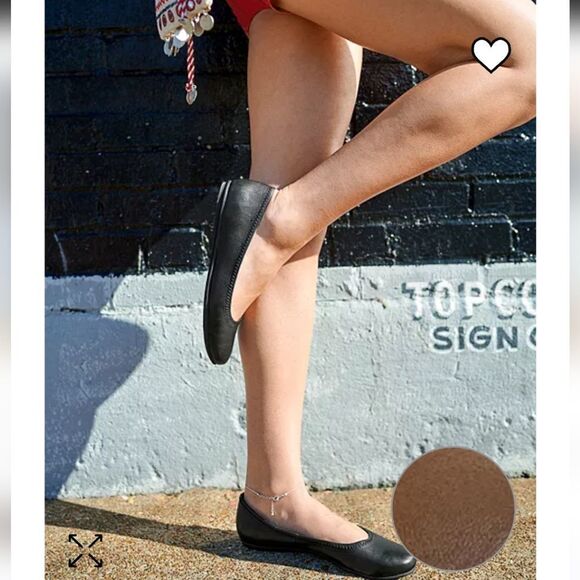 New Zodiac Sonia Womens Leather Round Toe Ballet Black Flats size 8 - Picture 4 of 6